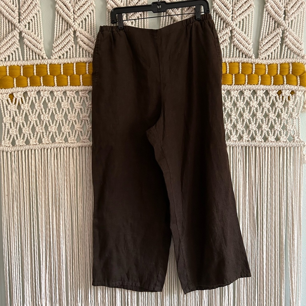 Flax Brown Linen Pants